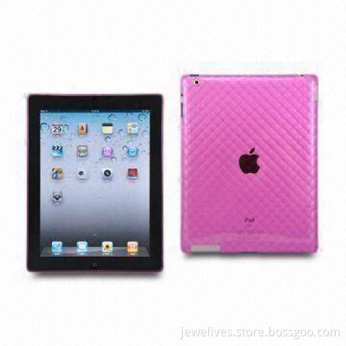 TPU Cases for iPad 2G with Diamond Pattern Designed, Clear Low Profile Slip-on, Washable